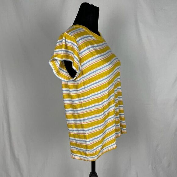 Madewell The Perfect Tee Upson Stripe Baby Tee Shirt - Women’s L - Picture 3 of 6